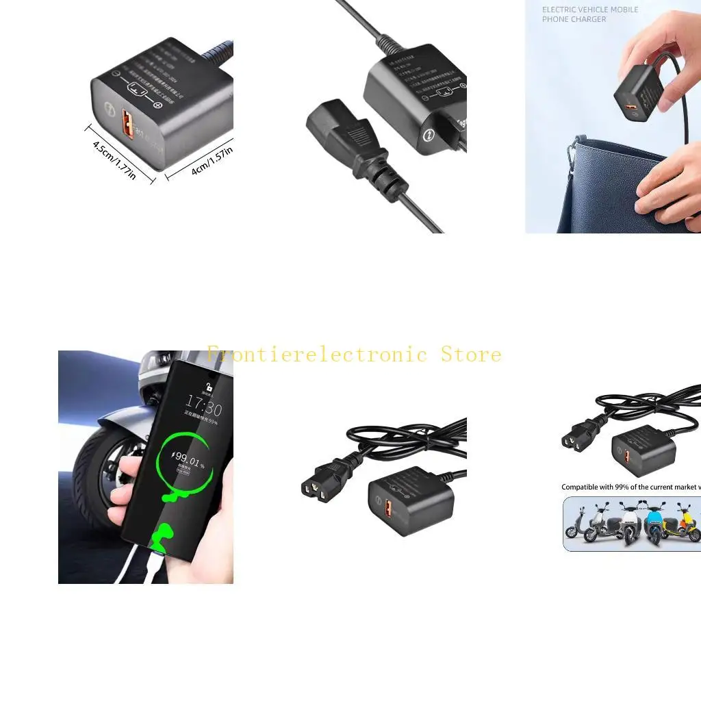 G8DB Electric Bike Motorcycle USB 18W Power Adapter 36V To 120V Input