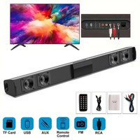 H8 20W 3D Home Theater Wireless Bar Speaker, Tv Car Audio Wired and Wireless Bluetooth Compatible with Home Surround Audio, Suitable for Pc Theater Tv Computer Speaker Stereo, High Quality, Usb/Tf Card/Same Axis, Wireless/C Wired, with USB Type-C Port, Lithium Battery 18650 Series 2000Mah Rechargeable Battery