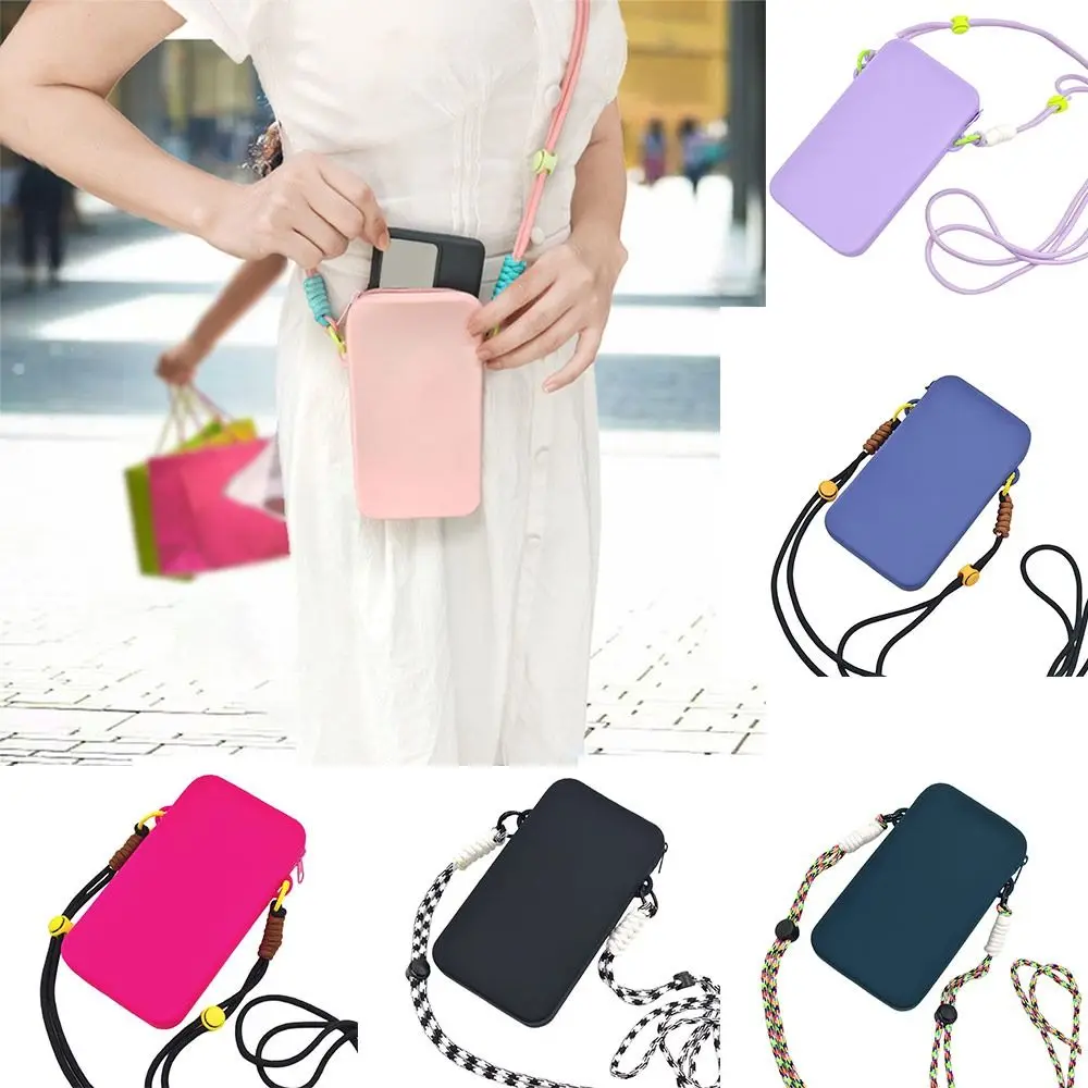 Moda silicone saco do telefone móvel à prova dwaterproof água multifuncional telefone crossbody saco de ombro grande capacidade