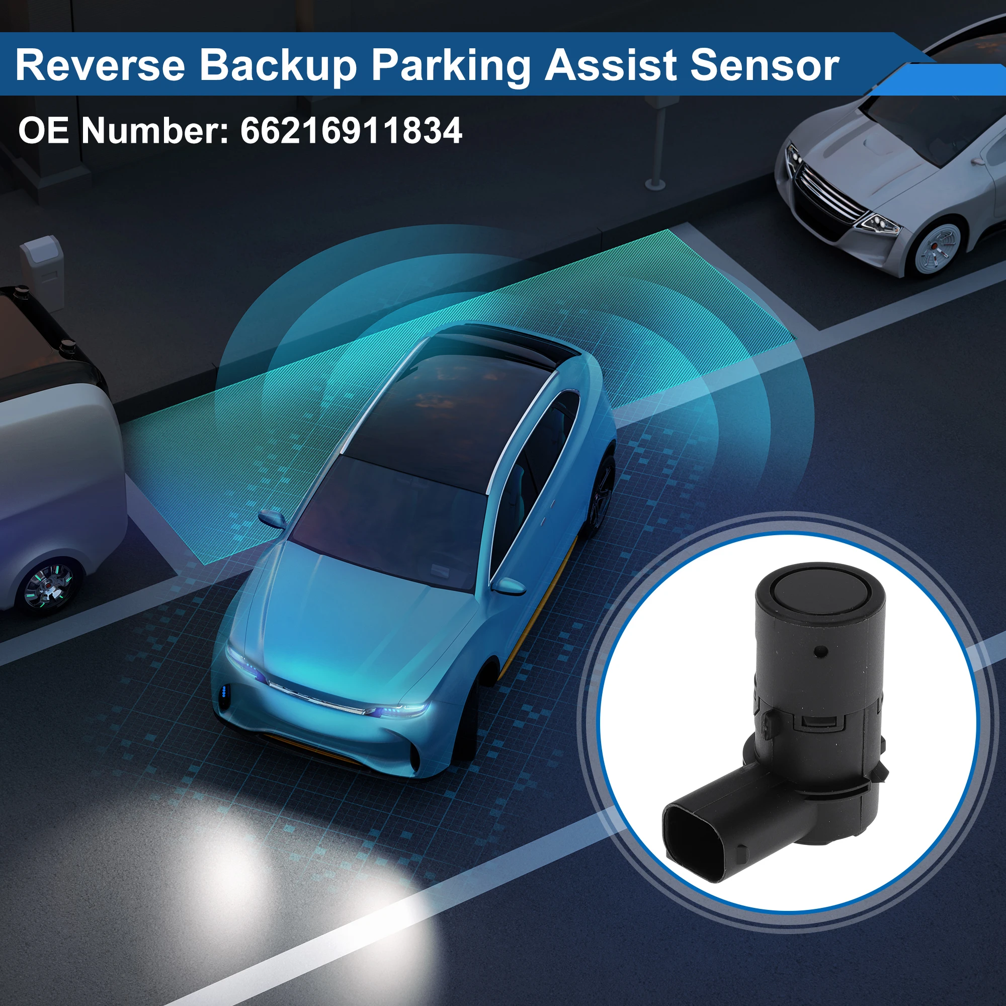 UXCELL No.66216911834 Reverse Backup Parking Sensor for BMW E60 530i 3.0 01-05 Black