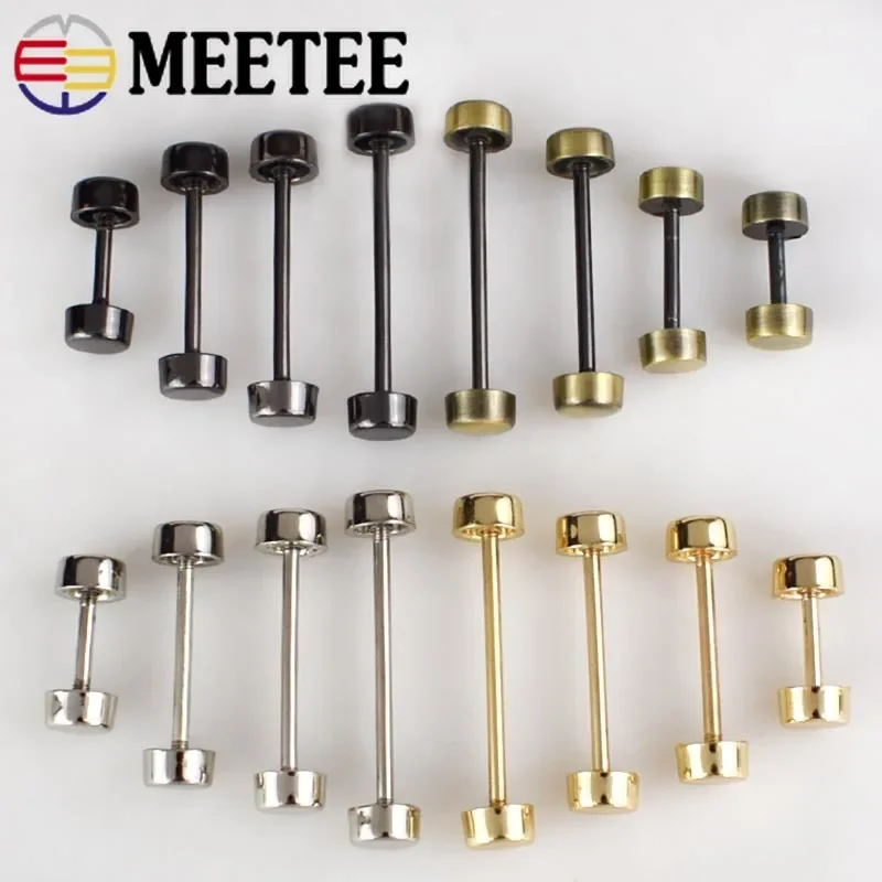 10pcs Meetee Metal Buckles Detachable Wheel Screw Buckle Bag Strap Belt Repair Kit Clasp DIY Luggage Sewing Hardware Accessories