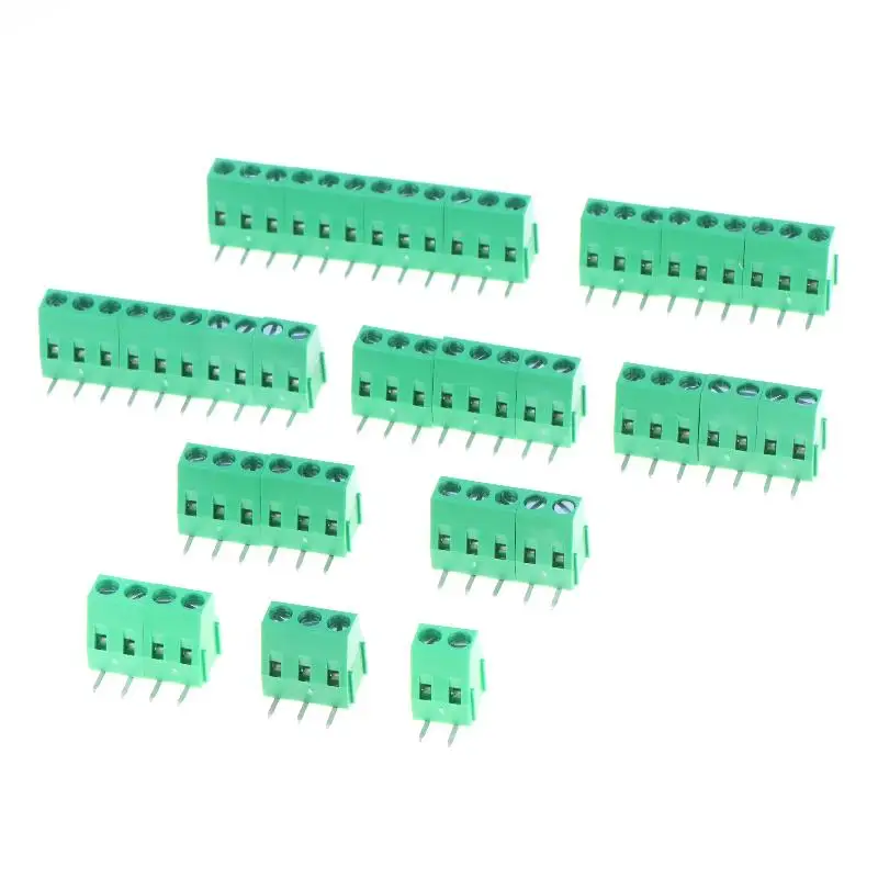 2-12P 5.0mm Pitch Screw Terminal Blocks DG128R Right Angle WJ128R Universal PCB Connectors for Robotics DIY Development