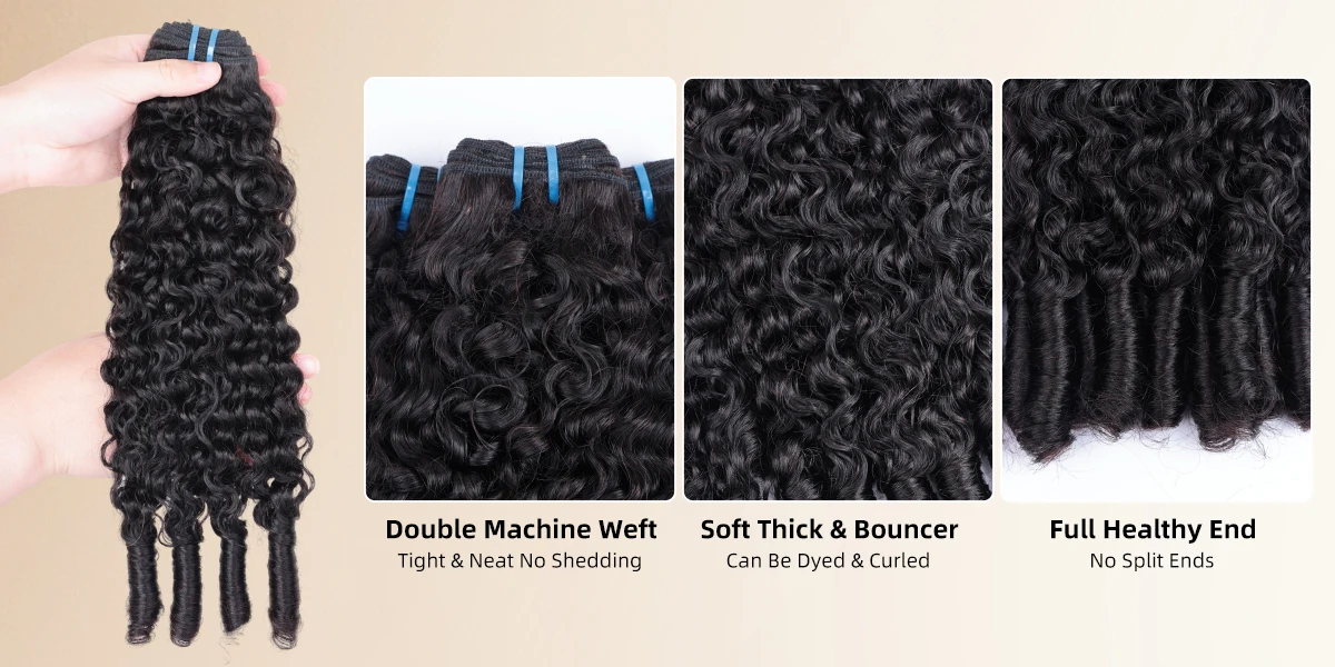 Burmese Curly Bundles 100% Human Hair Bundles Virgin Weave Human Hair Extensions Curly Ends 1/3/4 Pcs Natural Color