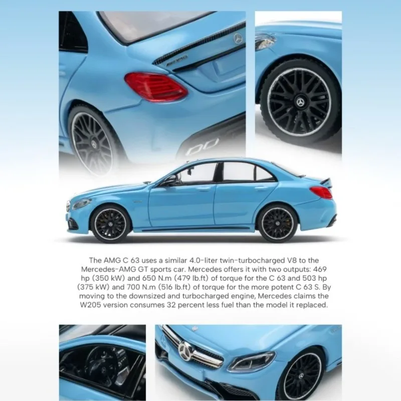 HH Model 1:64 Premium Sports Car C63 Hardtop Coupe W205 Die Cast Alloy Car Model Adult Collection Ornament
