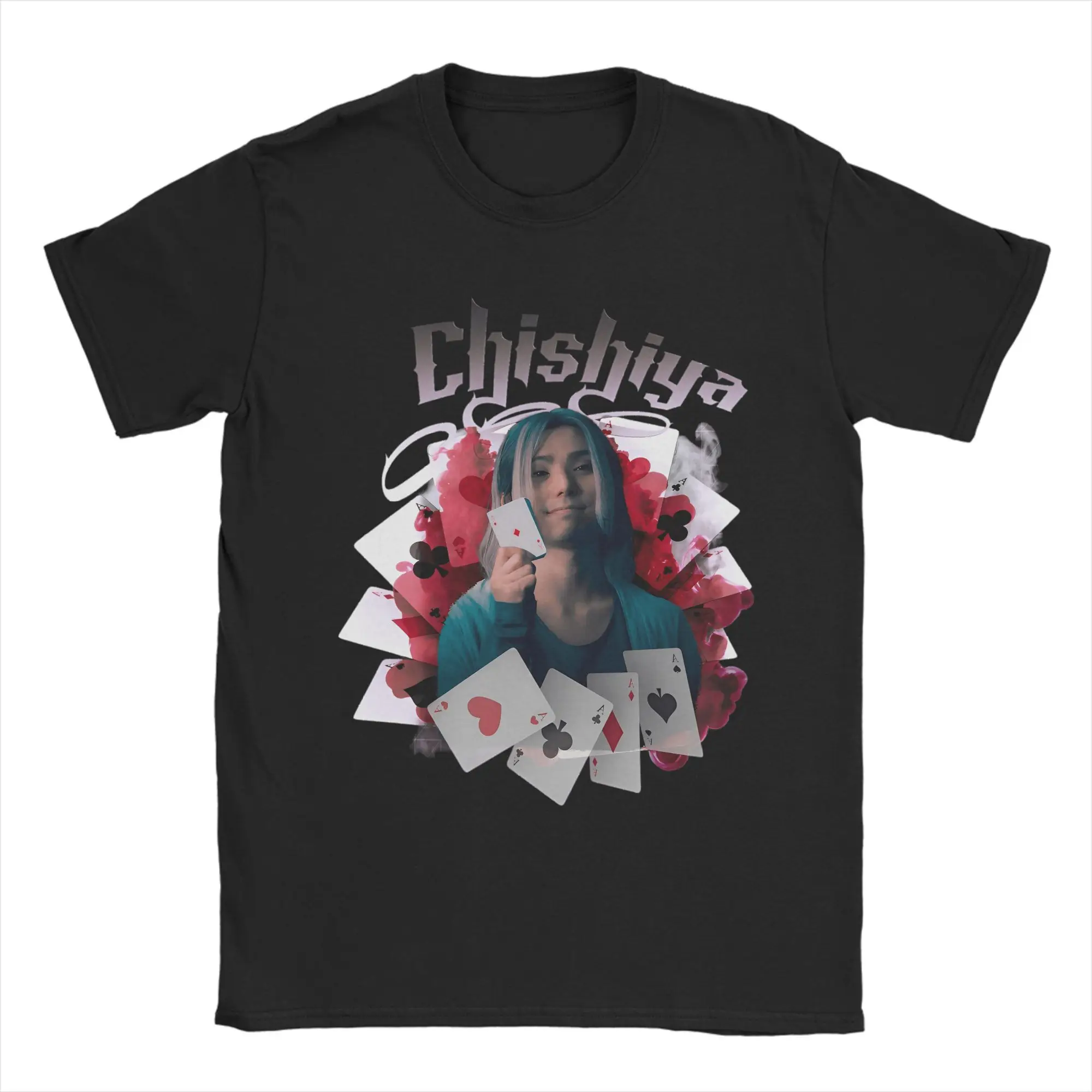 Casual T-Shirt Summer Alice Borderlands Chishiya Trendy Cool T-Shirts  Cotton Tee Shirt Male Retro Big Size Short Sleeve Tops
