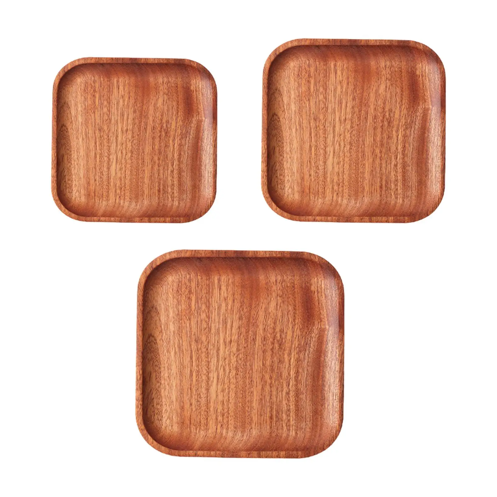 Wooden Serving Tray Square Wood Tray for Food Fruit Salads Centerpiece