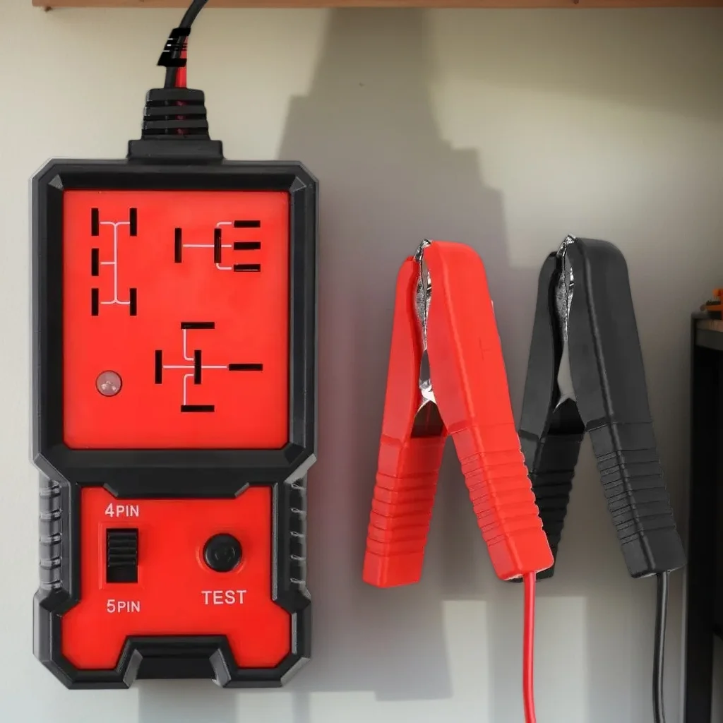 

Тестер автомобильного аккумулятора 12 В — 6-светодиодный диагностический инструмент с релейной проверкой и защитой от обратного хода IP54, водонепроницаемый