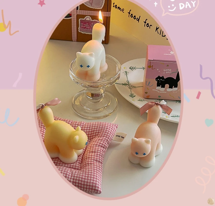 

38IY37XP78 Кошачьи ароматерапевтические свечи, трансграничные небольшие подарочные украшения