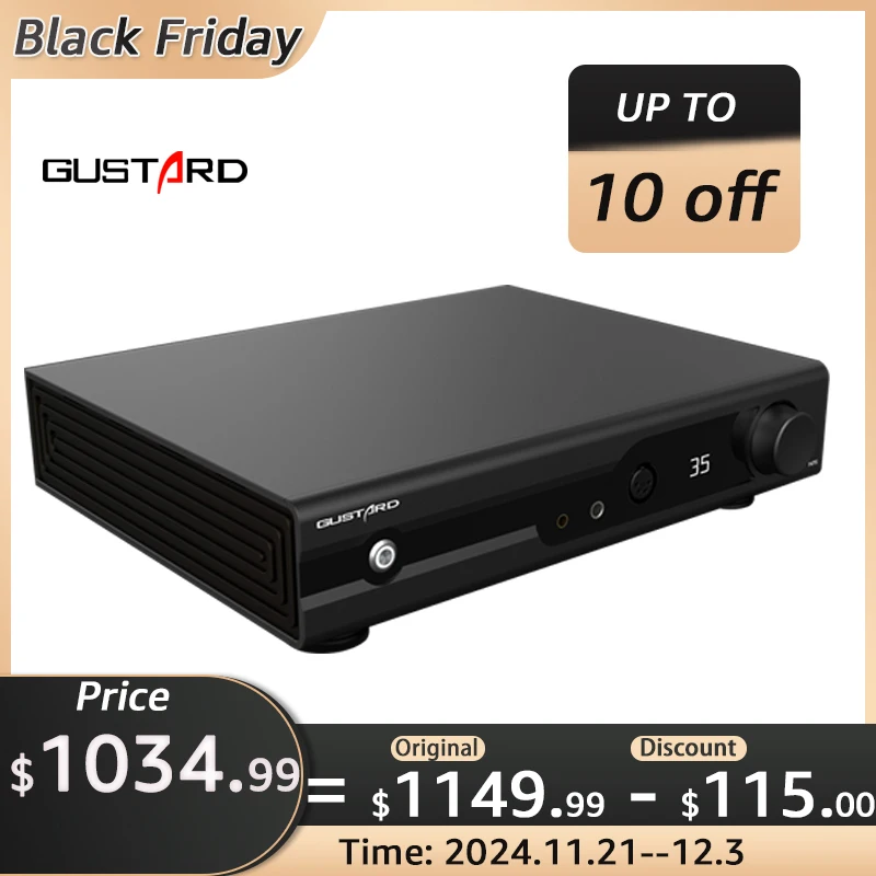 Gustard H26 Headphone AMP Fully Balanced Discrete Class A Amplifier Audio Pre-amplifier  4pin XLR 4.4mm 12000mw out put Power