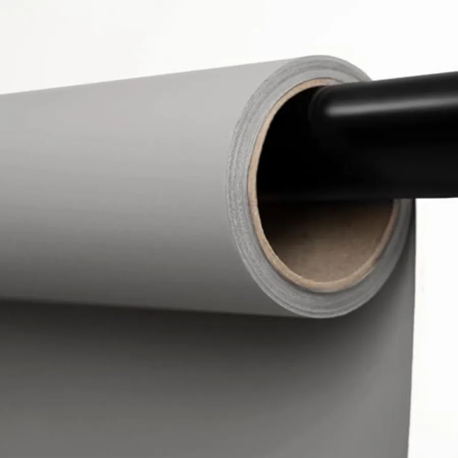 

Kate Seamless Paper Backdrop for Photography Light Gray Photo Backdrop Paper 53''x16.4' Pursuit Grey