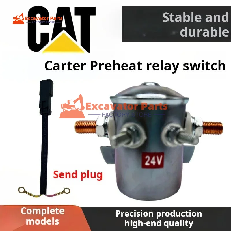 For Caterpillar CAT E320/323/325/329/330/336/345/349B/C/D2 Preheat relay 398-0940 Excavator Parts