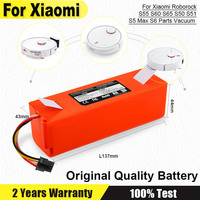 High Quality BRR-2P4S-5200S Robotic Vacuum Cleaner Replacement Battery For Xiaomi Roborock S50 S51 S55 S60 S65 S5 MAX S6 Parts