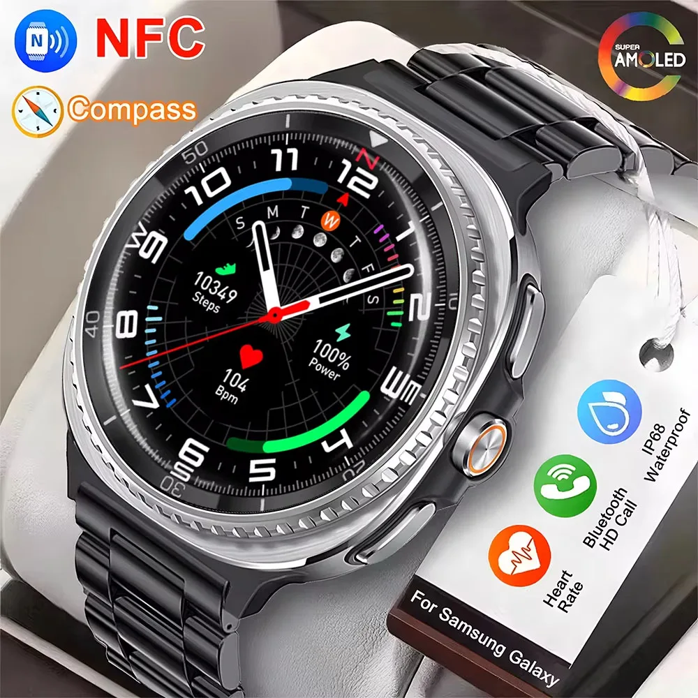 

2025 Новые оригинальные умные часы с вращающимся циферблатом 8 Классические мужские и женские часы NFC Водонепроницаемые AI Voice Health Беспроводная зарядка BT Call часы