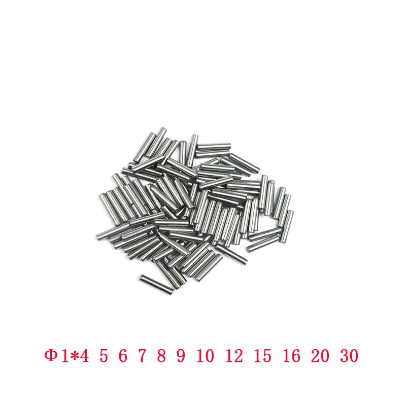 100pcs 1mm Bearing Steel Cylindrical Pin Locating Pin Needle roller Thimble Length 4 5 6 7 8 10 12 14 16 18 20 22 24 26 28 40 mm