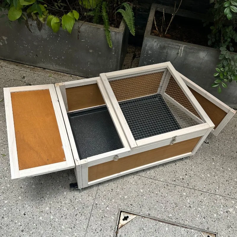 

Wooden turtle cage Tortoise box Climbing pet feeding box Pet turtle special turtle house Small chicken Duck