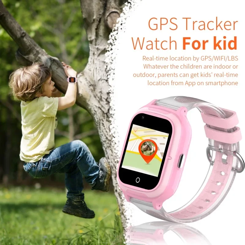 Wonlex Smart Watch Kids 4G SOS videochiamata termometro per il corpo + cardiofrequenzimetro Smartwatch per bambini con GPS WiFi Tracker KT23T