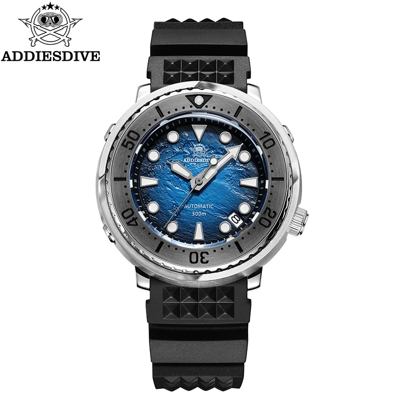 Addiesdive Sport Heren Mechanisch Polshorloge Saffier Luxe Nh35 Automatisch Horloge Voor Heren Roestvrij Staal Waterdichte Klok