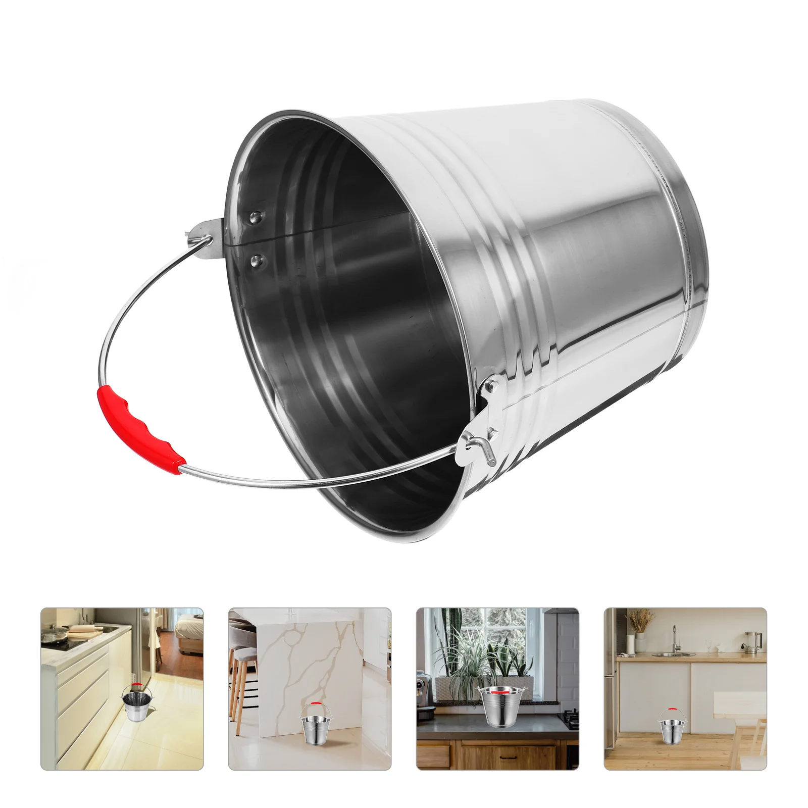 Stainless Steel RRound Vases Water Holder Plastic RRound Vasess Water Square Round Cubes Multipurpose Milk Storage Pitcher