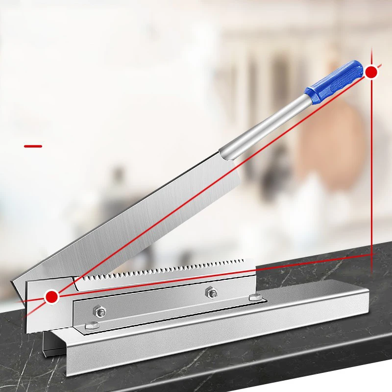 Manual Frozen Meat Bone Saw Cutting Chopping Cutter Machine Chicken Leg Cutter Fish Ribs Bone Ribbonfish Guillotine Cut Machine