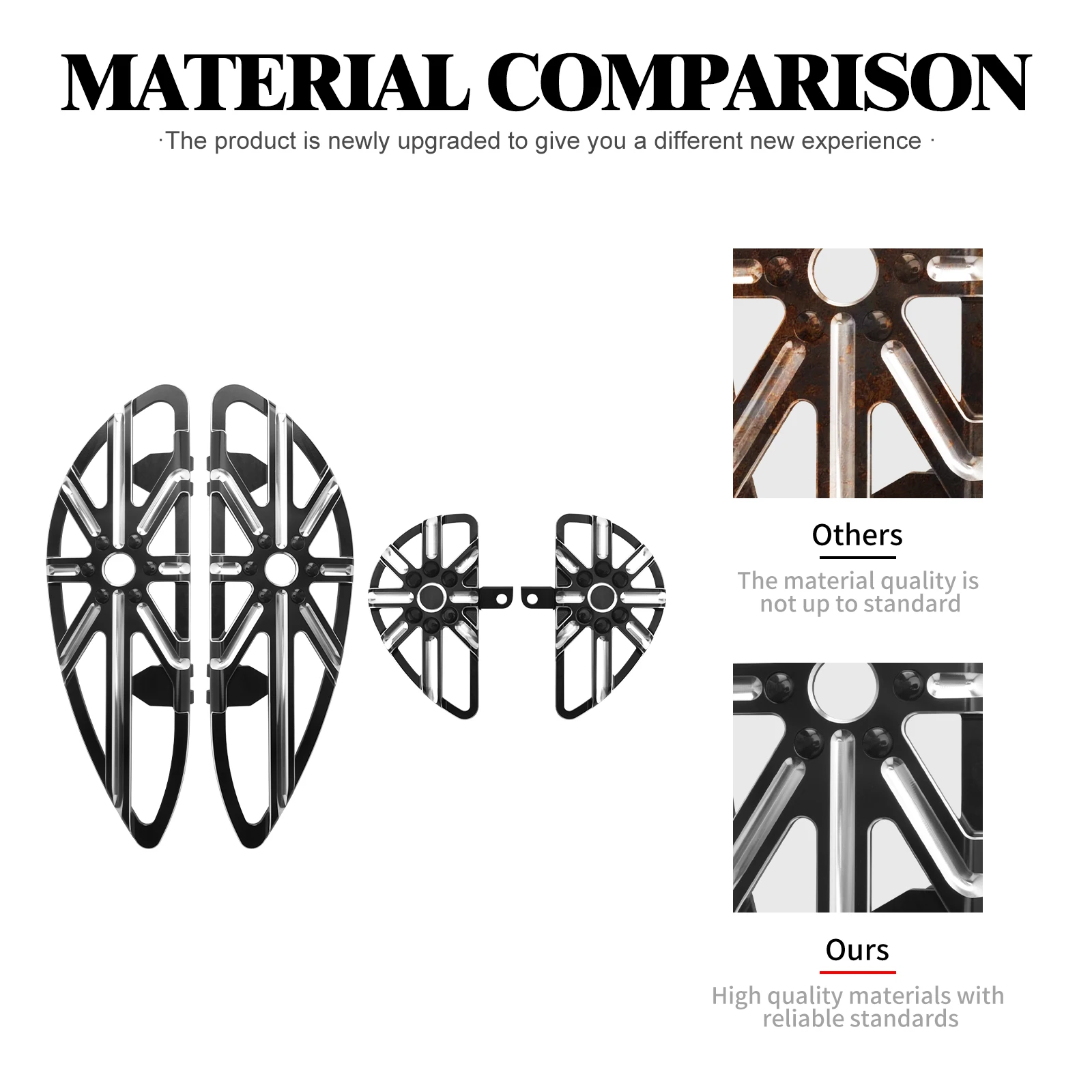 Motorcycle Front Rear Footrest Flooroard Driver Passenger Footpegs For Harley Touring Electra Street Glide FLHTK Dyna Softail