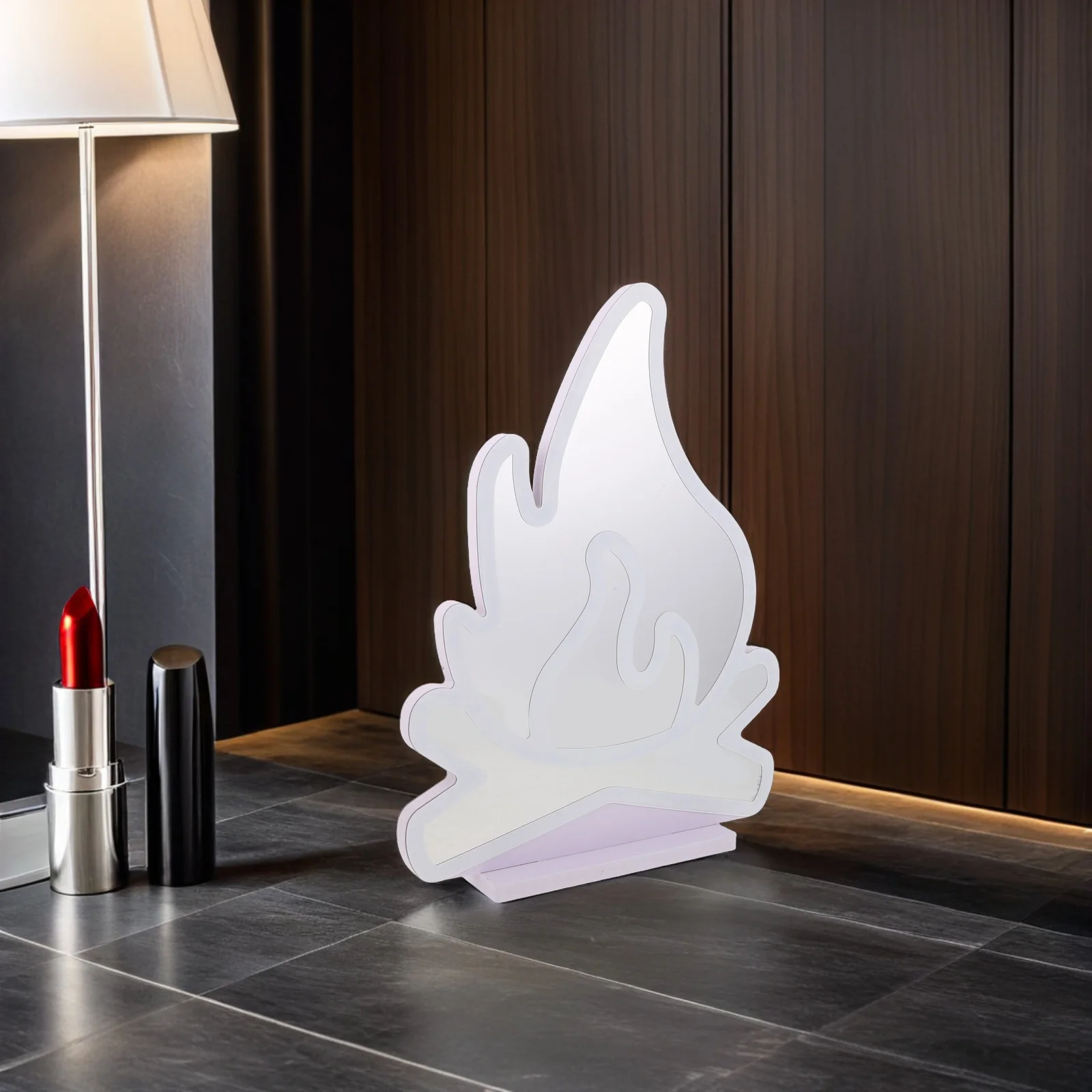 ضوء لهب نيون ثلاثي الأبعاد - مصباح تأثير حريق LED على الوجهين - ضوء ليلي لهب اصطناعي يعمل بمنفذ USB لغرفة النوم وديكور المنزل والحفلات #3