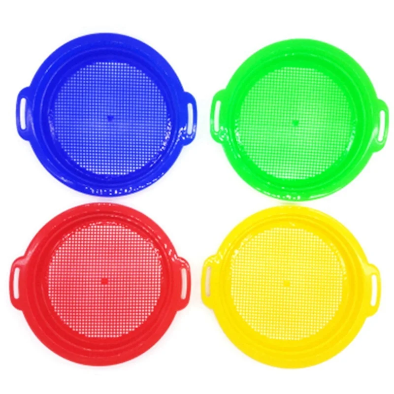

WOWFU-20PCS Stop Sand Sifter Sieves For Sand Beach 20 Pack Set Red Blue Yellow Green For Children Kids