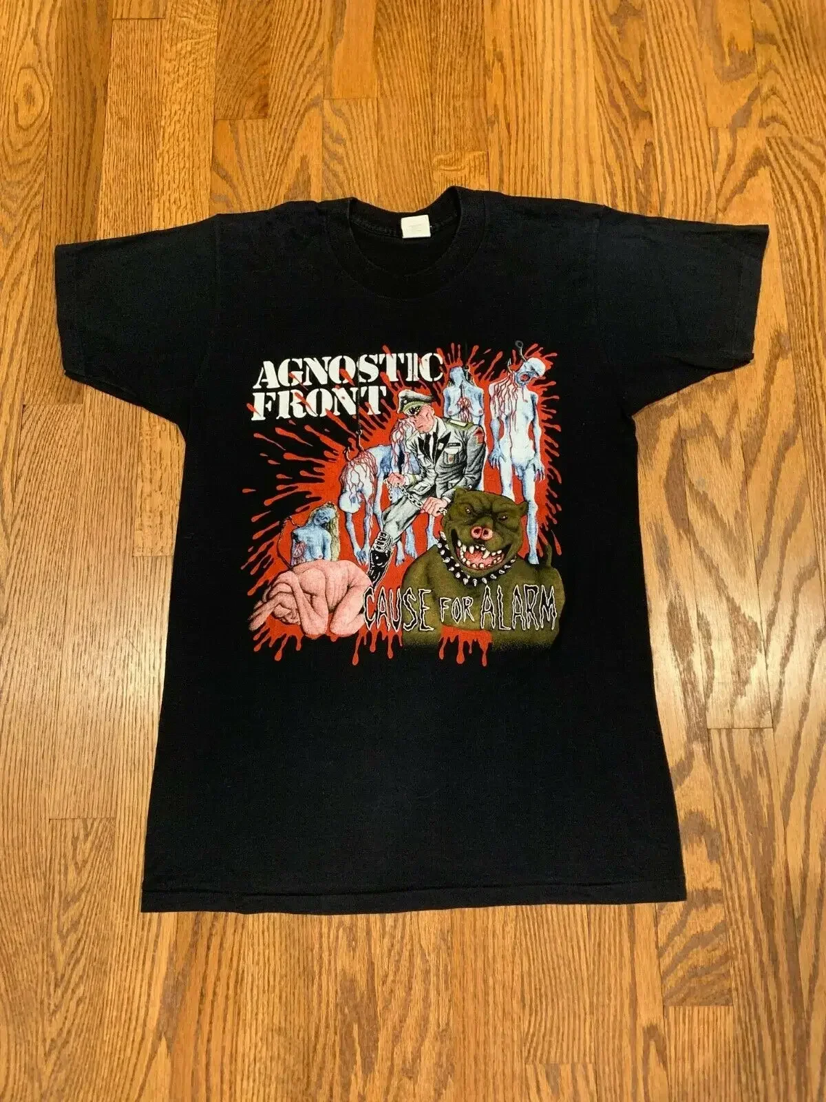 VTG 1986 AGNOSTIC FRONT Tour Shirt Cro Mags Warzone Sick Of It All Madball NYHC