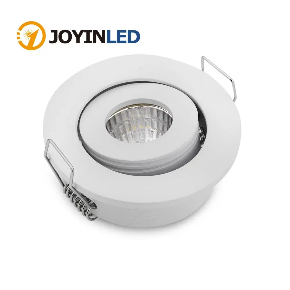 

JOYINLED 2/5PCS 3W COB LED Downlight, Dimmable 40mm Cutout Mini Spotlight in White Black Silver