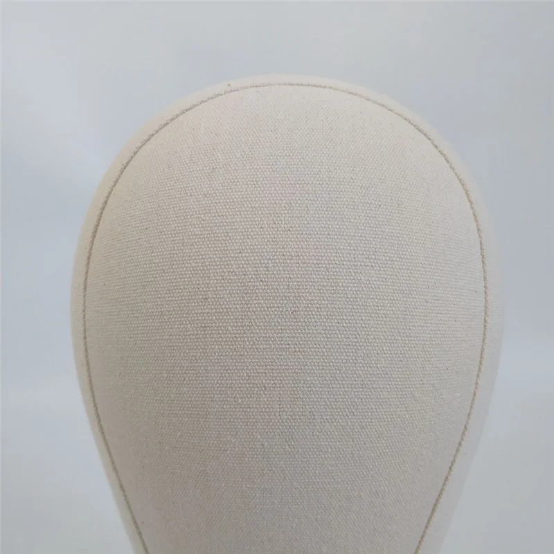 ヘアエクステンションレース用マネキンキャンバスヘッド、ウィッグ作り、ディスプレイスタイリング、22インチ