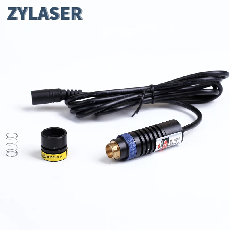 Plastic Lens 18X65mm Focusable 450nm Blue Line/Cross Line Laser Diode Module with Adapter&EU Holder for Positioning Cutting