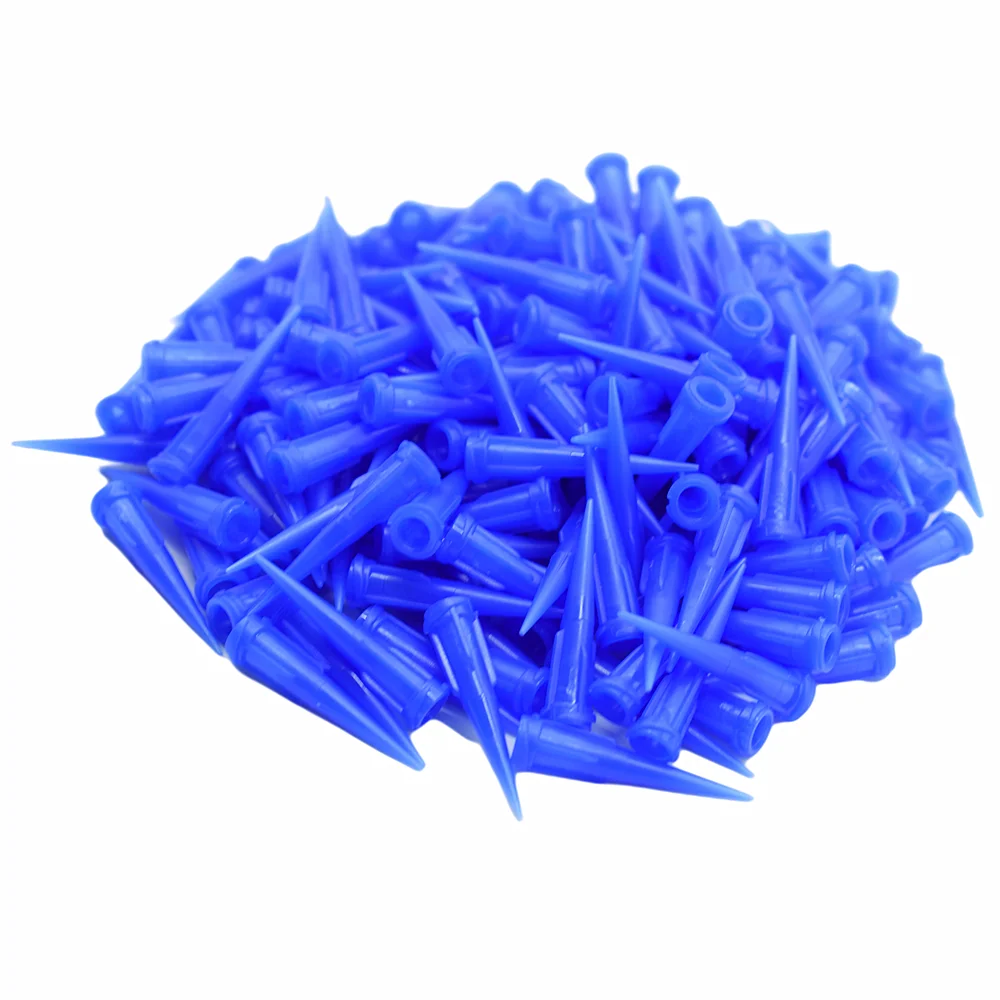 100pcs/1000pcs 22G Tapered Needle Adhesives Glues Dispensing Tips Liquid Glue Dispenser Needles Plastic Tapered Blunt Tips