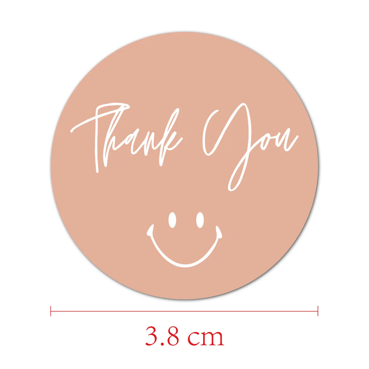 สติกเกอร์ขอบคุณแบบม้วน 38 มม. ลาย INS แบบติดเอง สำหรับธุรกิจและอุปกรณ์สำนักงาน