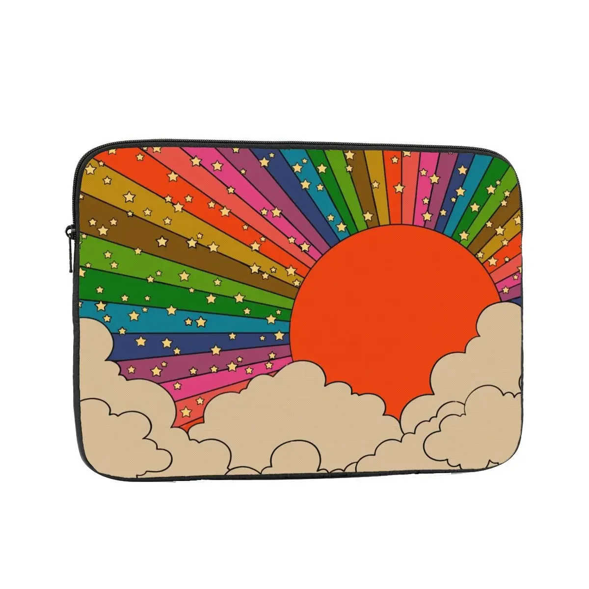 

Shockproof Case 12 13 15 17 Inch Rainbow 70s Vintage Sun Laptop Sleeve Case for Macbook Air Pro INS Retro Notebook Bag Case