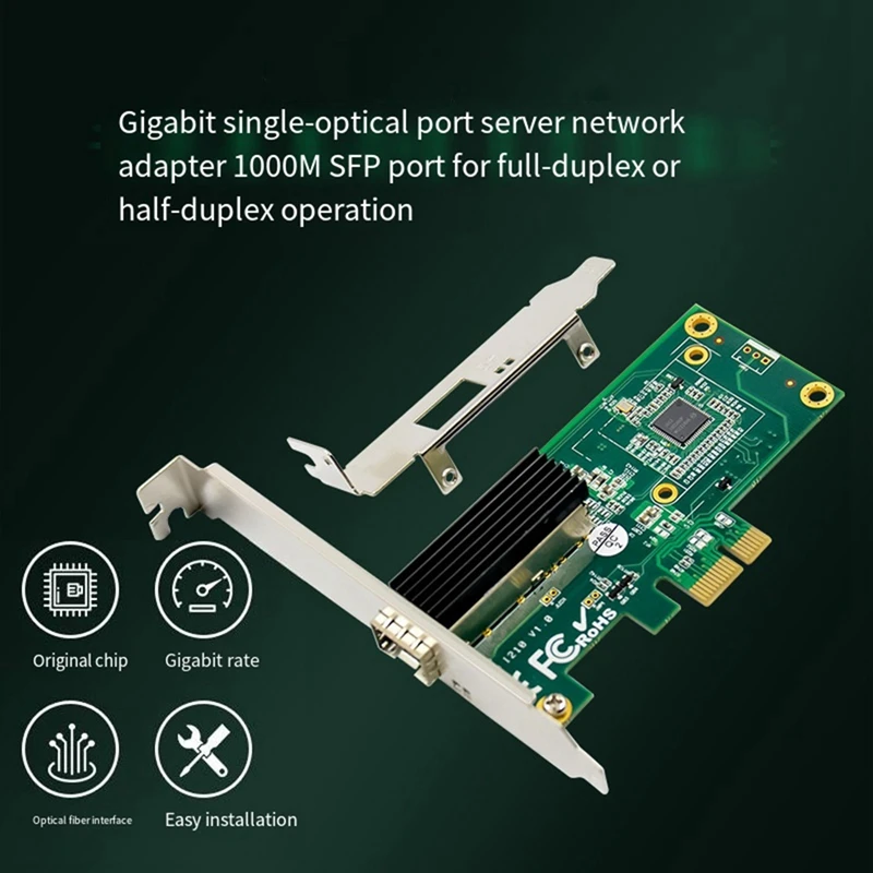 EP-9660 Gigabit Single Optical Port Server Network Card 1000M Interface Full-Duplex/Half-Duplex Operation RJ-45-A51M