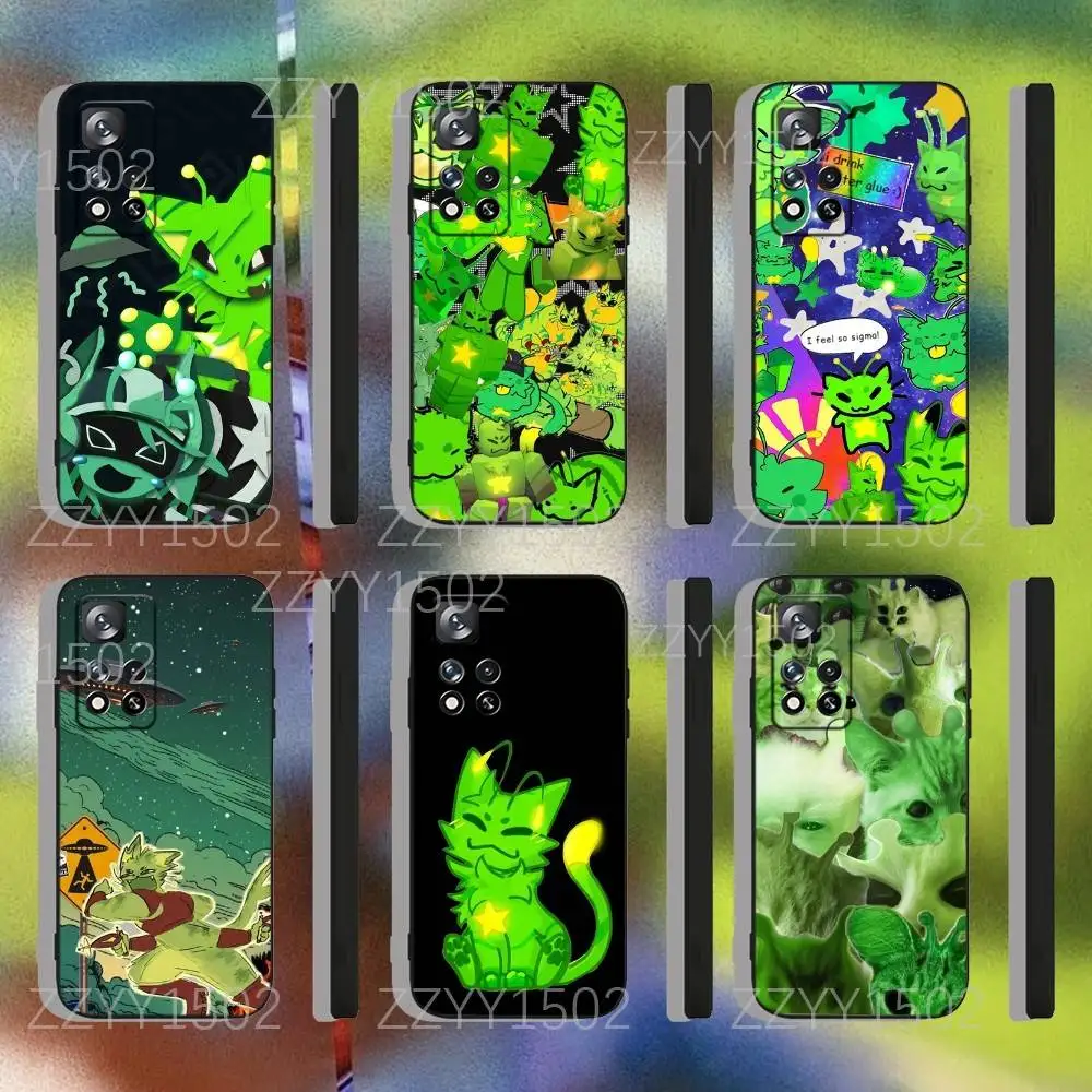 

Cute G-GnarpyS Cat Phone Case For Samsung S25,S24,Ultra,S20,S30,Plus,S22,S23,Ultra,Plus,5G Black Silicone Soft