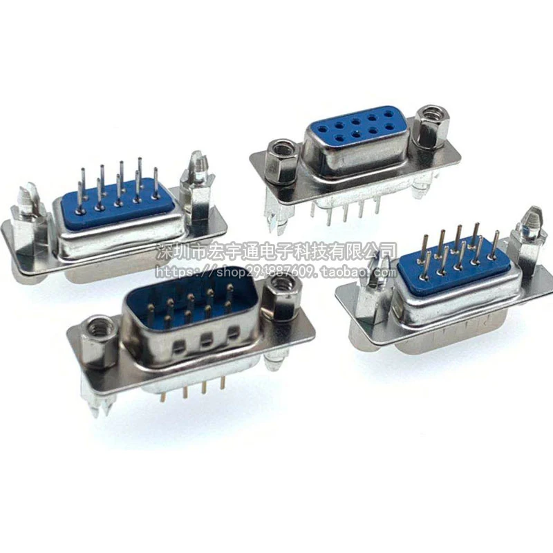 DB9 DB15 DB25 DB37 Pin RS232 Serial Port Male Female Plug D-sub PCB Mounting Connector DP9 DP15 DP25 DP37 With Screw Nuts