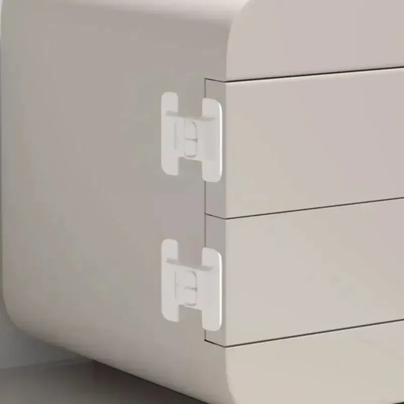 Child Safety Refrigerator Lock Self-Adhesive Adjustable Fridge Closer for Glass Metal Cabinets Home Use Anti-Peel Latch