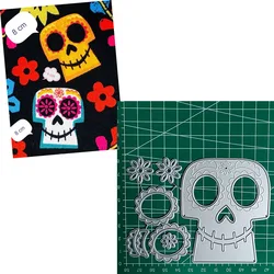 Colorful Skulls Metal Cutting Die Metal Cutting Die for DIY Scrapbooking Crafts Handmade Christmas Gift Card