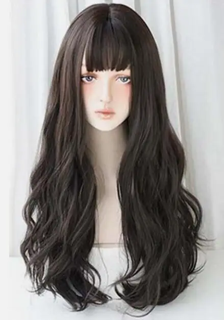 Curly Hair Bangs Party Long Ladies Halloween Masquerade Wig