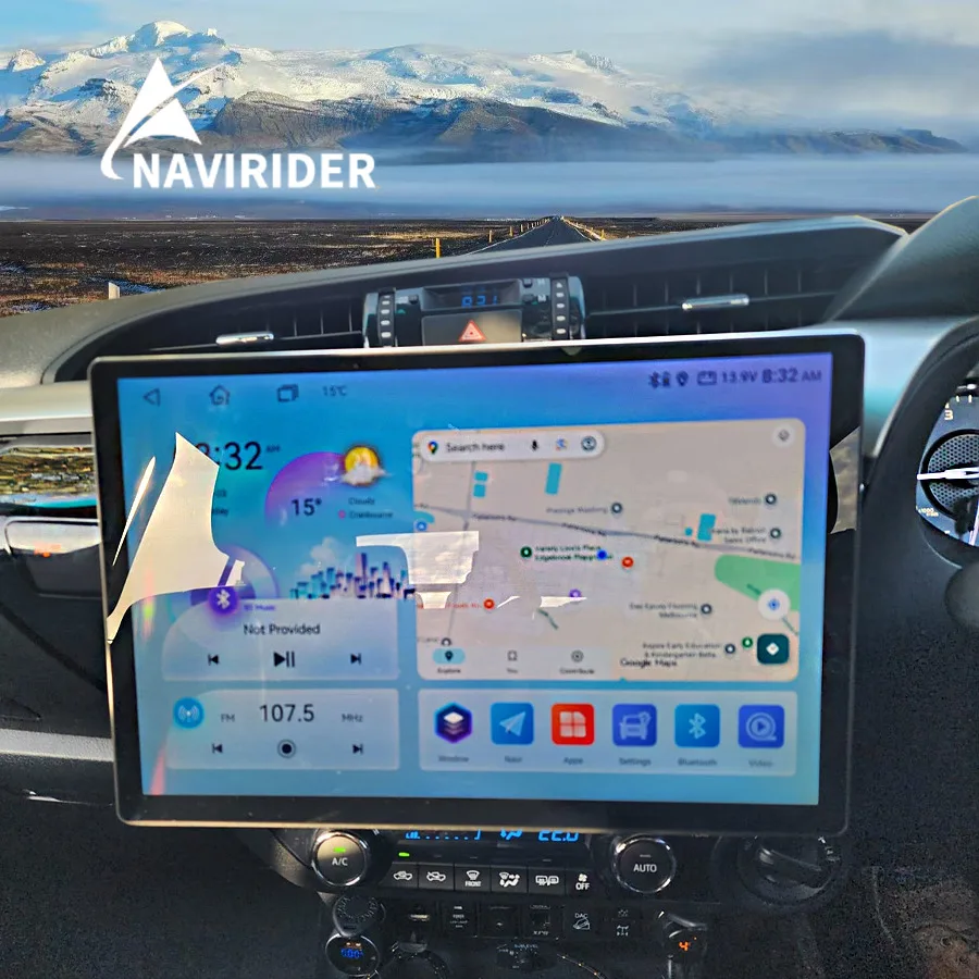 13,3-дюймовый стерео мультимедийный плеер Android15 для Toyota Hilux 2015-2020 RDH, автомобильный радиоприемник, навигация, авто GPS, 4G, WIFI, головное устройство Carplay