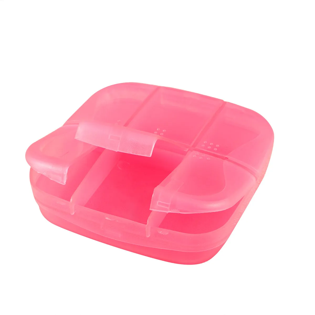 6 Slot Portable Medicine Box Pill Organizer Large Supplement Storage Tight Lid Weekly Daily Travel Dispenser Organizer