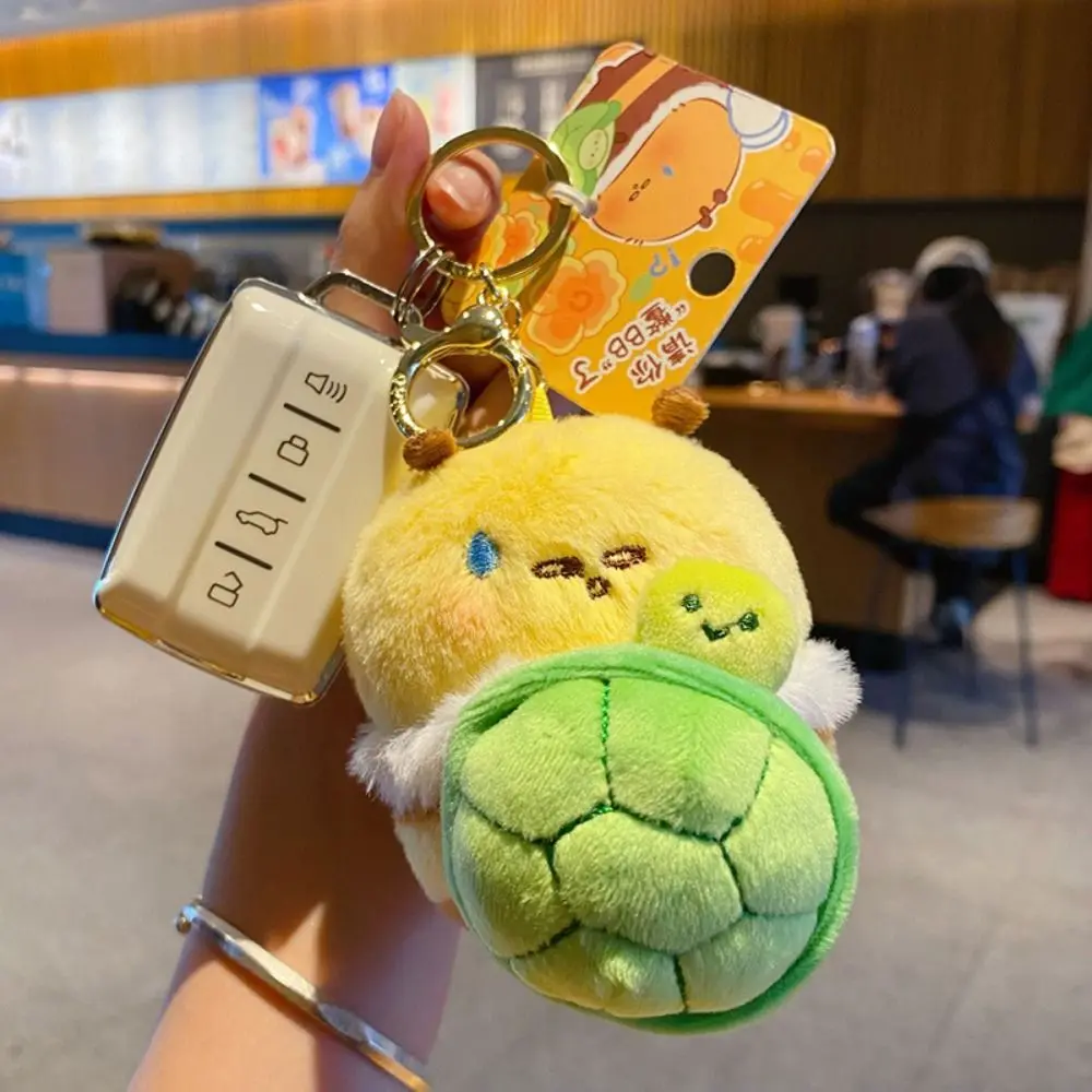 Pullable Bee Bee Bear Plush Dolls Tortoise Persimmon Bee Doll Plush Keychain Cartoon PP Cotton Bee Stuffed Toys Pendant