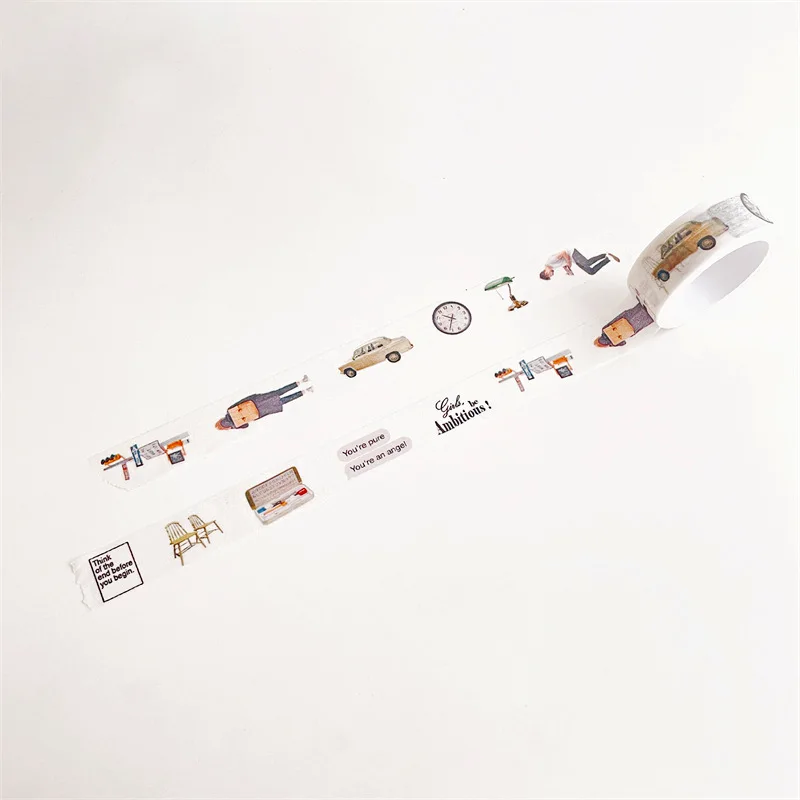 

5-метровая корейская декоративная клейкая лента васи в богемном стиле с художественными рисунками для планировщиков