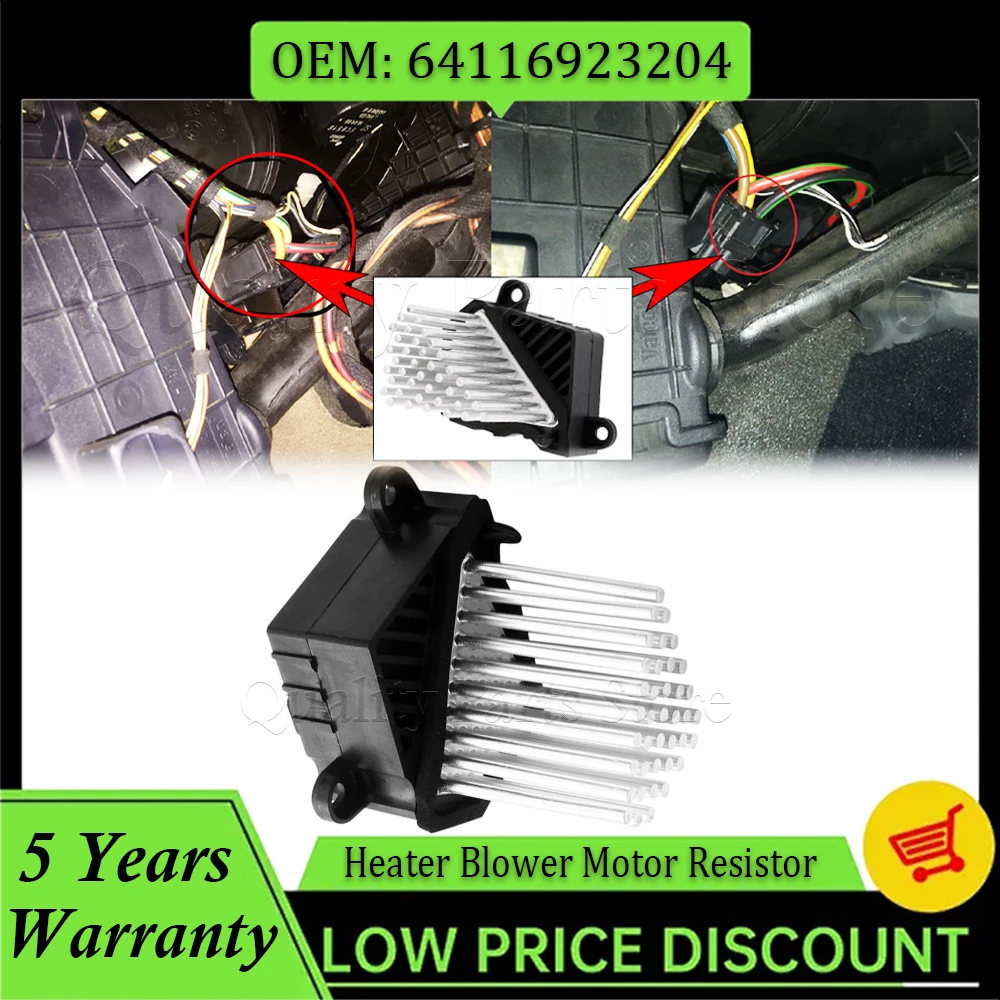 

64116923204 64116929580 6411838835 Новый резистор регулятора двигателя вентилятора отопителя автомобиля для BMW E46 E39 E83 E53 X5 X3 M5 3 5 серии
