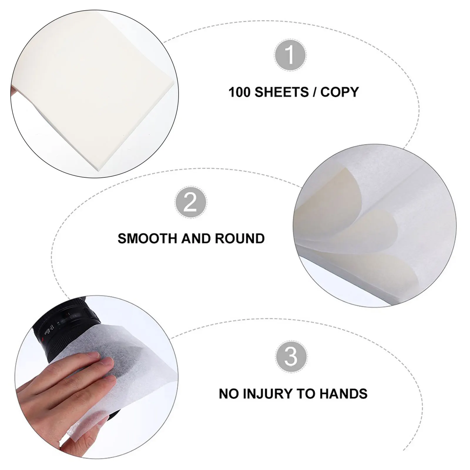 

Lens Cleaning Paper for Microscope Camera Glasses Wipes Tissues Cleaner Dust Grease Remover Booklet
