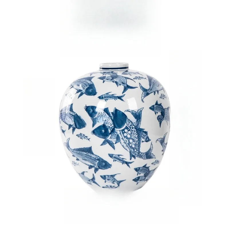 

Yuqu Ceramic Flower New Chinese Ceramic Decorative Ornament Hydroponic High Temperature Ceramic Living Room