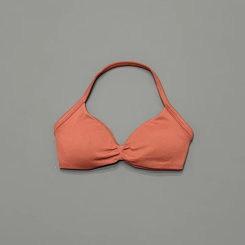 HISTELLO Impact Strappy Bra Damen High Support Push-up Gym Top Nahtloser Gepolsterter Sport-BH Scrunch Halter Workout Yoga Unterwäsche – Detail 33