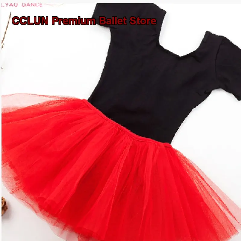 Conjunto de verano para niños, con falda de tul y camiseta de manga corta, ideal para practicar danza en el jardín de infancia.