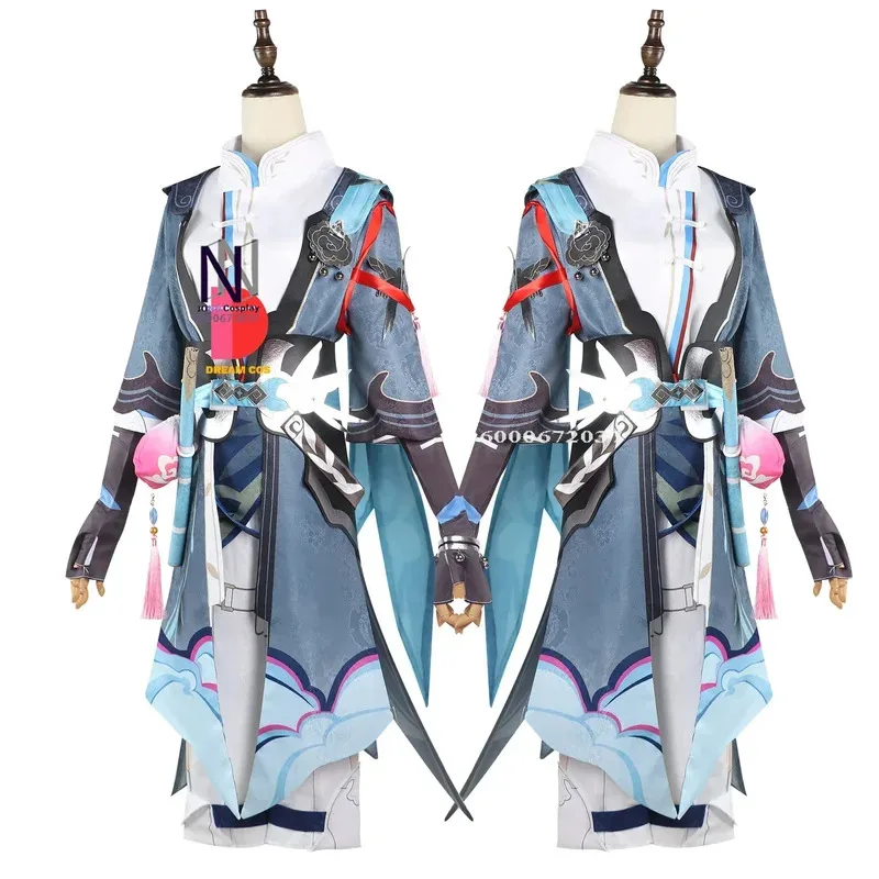Honkai Star Rail Spiel Yanqing Cosplay Kostüm Party Outfits Komplettes Set mit Perücke Schuhe Rollenspiel Kleidung für Fans Veranstaltungen Heißer Verkauf