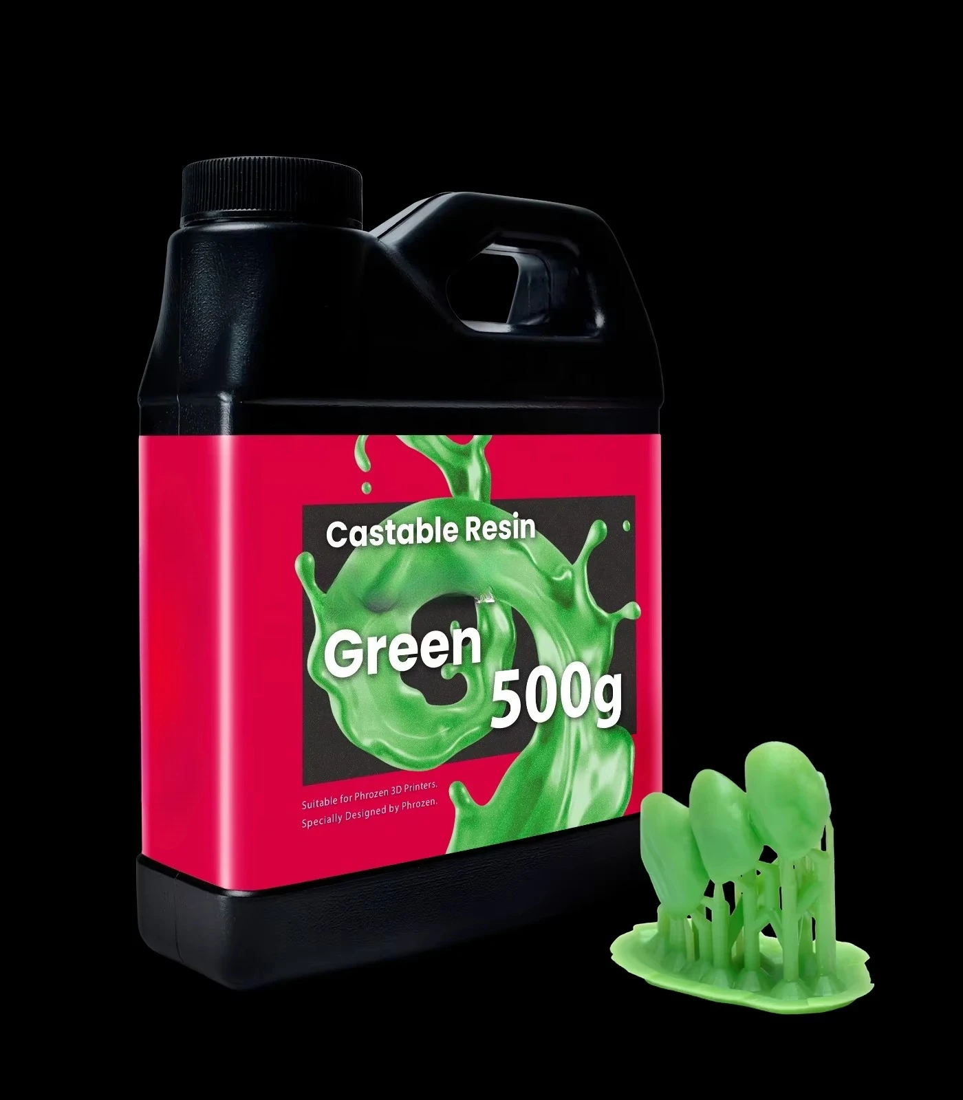 500G 405nm Green Casting 3D Printing UV Resin 500g Low Ash Smooth Consumable for Lab Laboratory Die Cast Model Production